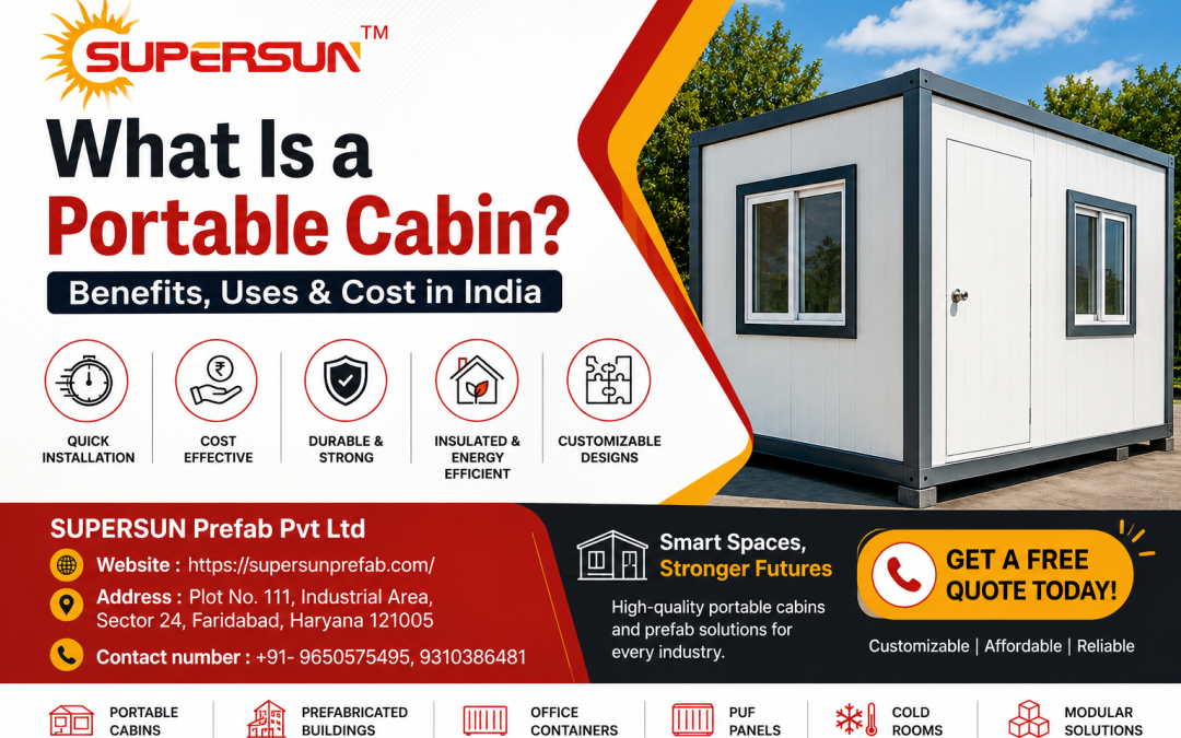 What Is a Portable Cabin Benefits, Uses & Cost in India