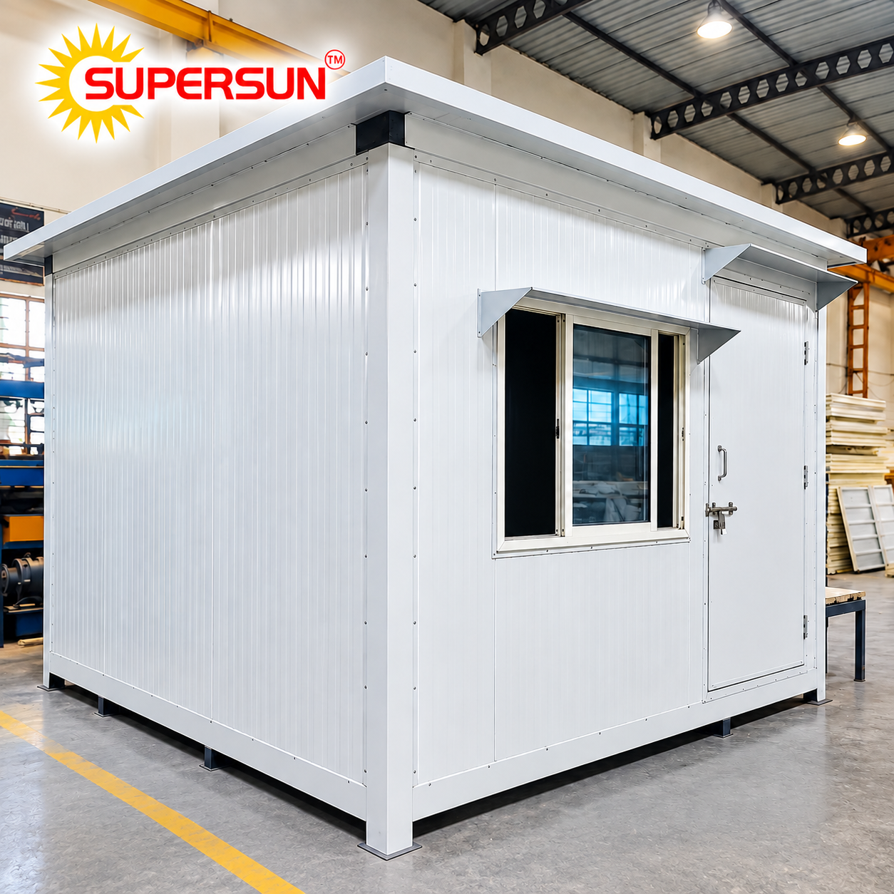 Industrial PUF Cabin in Warehouse