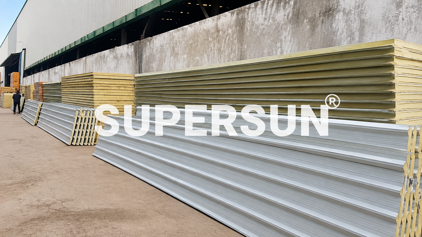 Industrial Panel Stacks at Warehouse